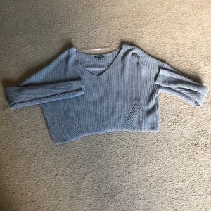 Long sleeve cropped knitted sweater